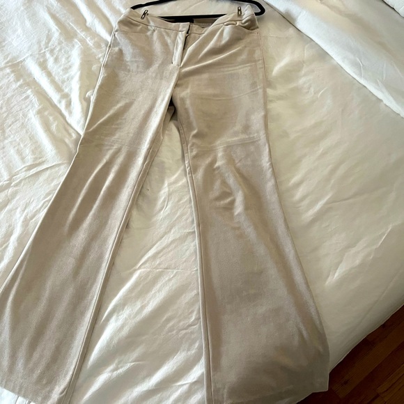 BCBG Beige Suede Pants - Picture 1 of 3